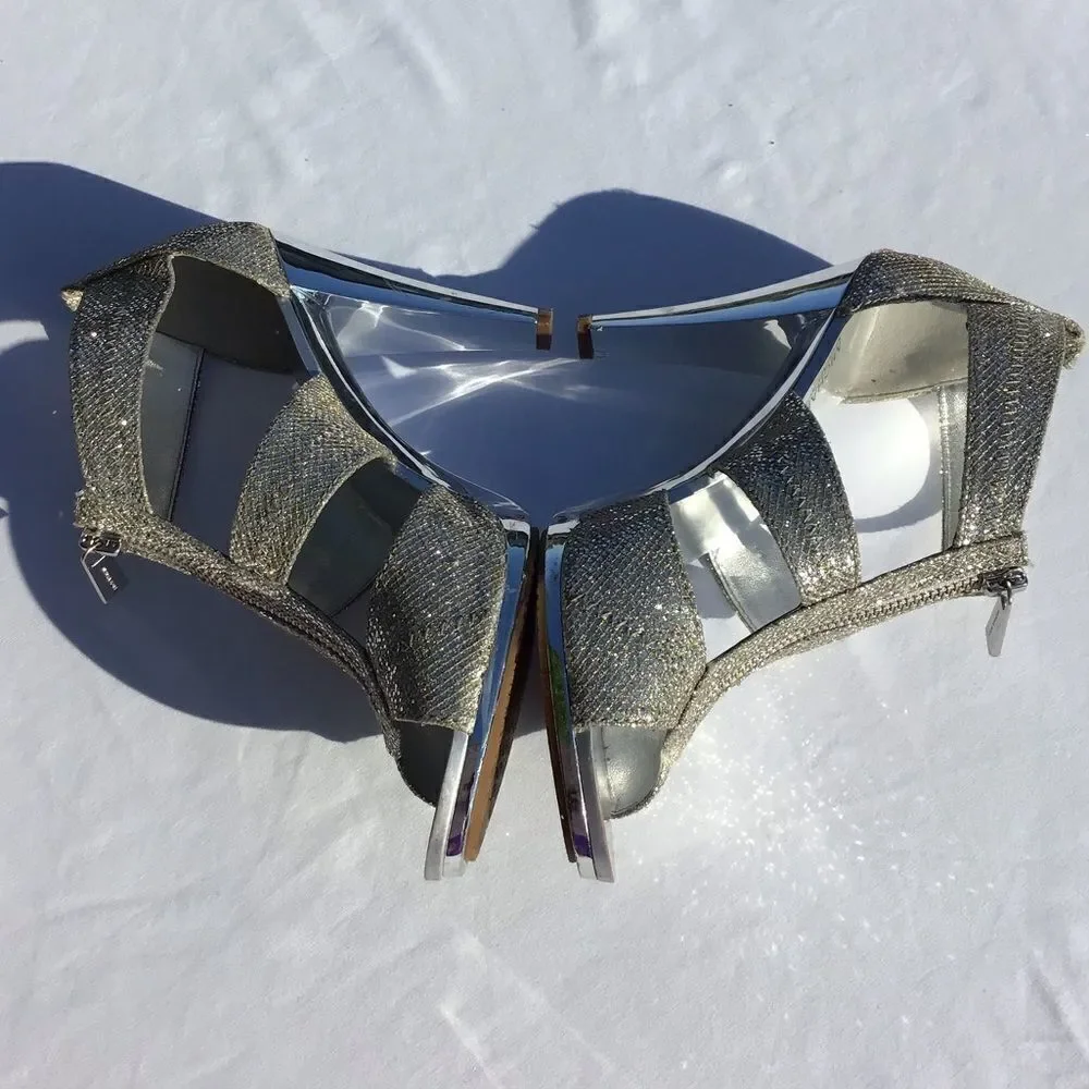 MICHAEL Michael Kors Berkley T-Strap Sandals Silver